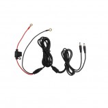 Two O-ring black red with 10A fuse to Y splitter dc5521 male power charger